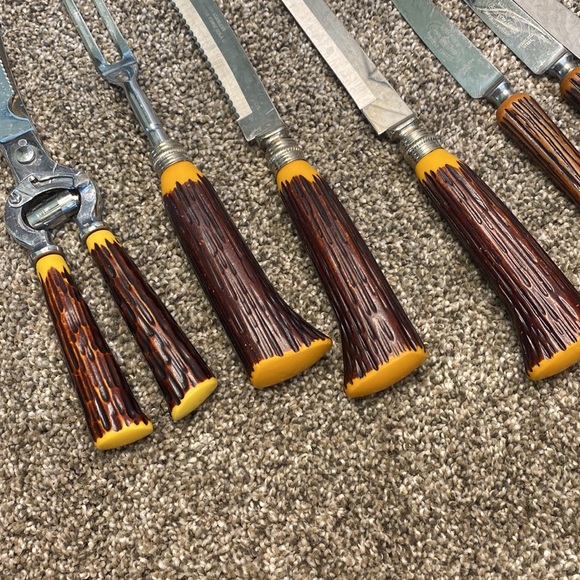 Vintage Set of Crown Sheffield/ Knives Vintage Washington Forge 4 piece set - Picture 5 of 6